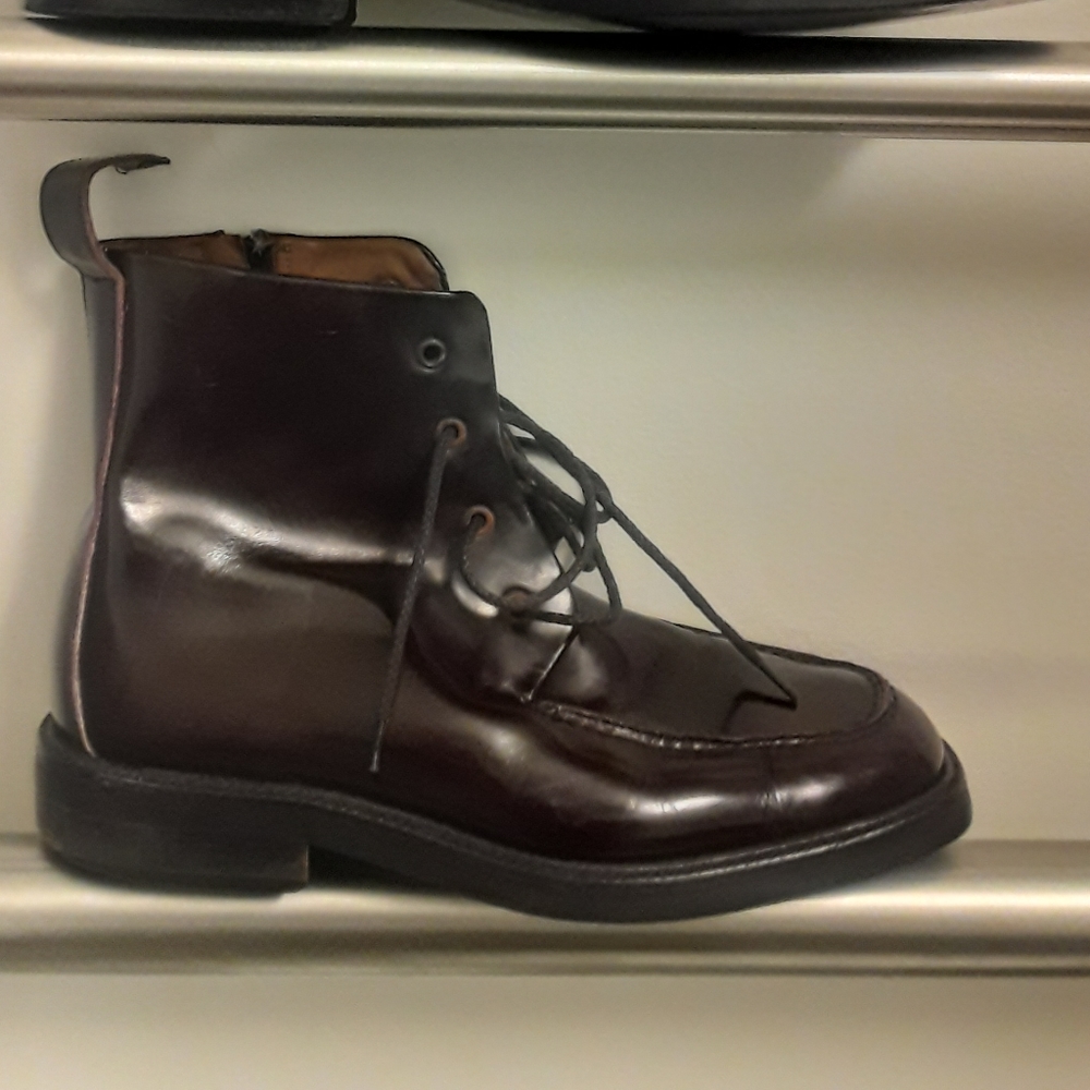 Burgundy Gucci men's ankle boots - Picture 6 of 7
